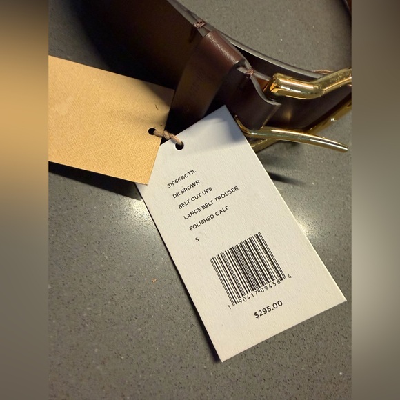 Michael Kors Collection Dark Brown Leather Belt with Gold Buckle Small NEW main image 13